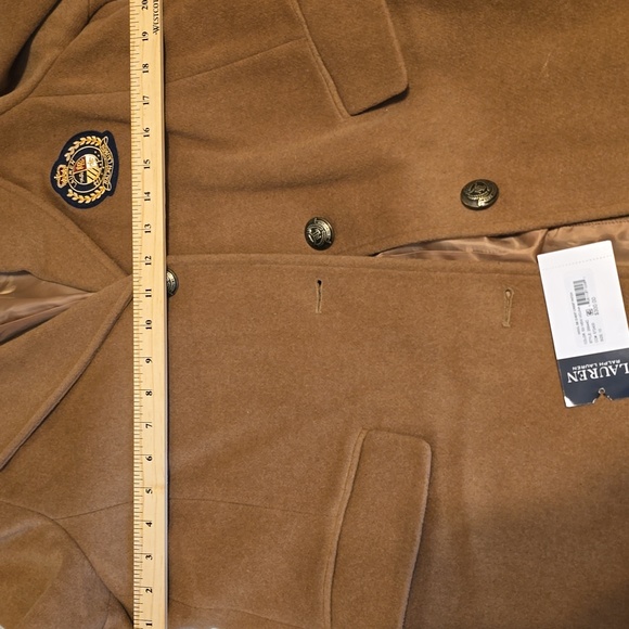 Ralph Lauren Crest-Patch Wool-Blend Coat - Picture 8 of 9